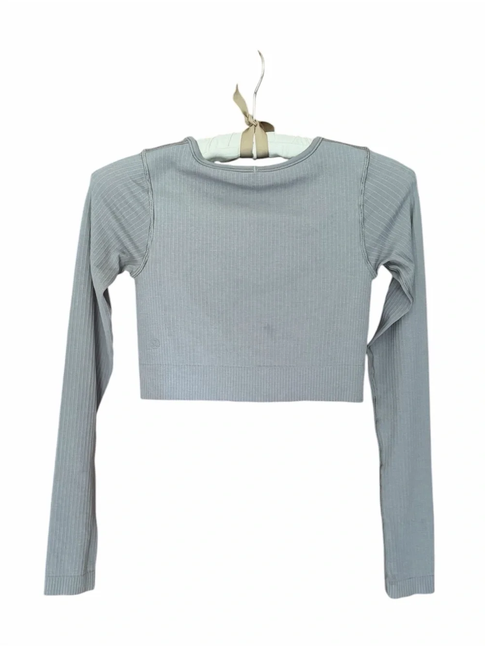 Lululemon Align Long Sleeve Ribbed Crop Top - Light Gray
